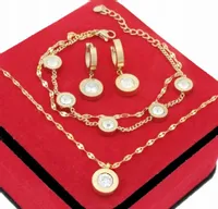 KOMPLET ZŁOTY 3 cz ZIRCONIA ZEGAR STAL CHIRURGICZNA 316 L