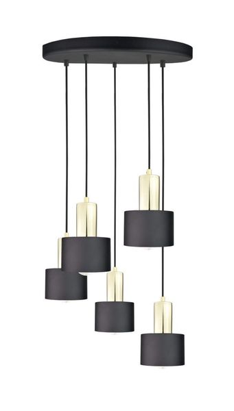 Lampa wisząca 5xE27 LUCE BLACK GOLD zdjęcie 1