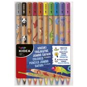 KREDKI 10 TRÓJKĄTNE JUMBO SAFARI  KIDEA