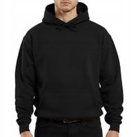 BLUZA MĘSKA Z KAPTUREM CZARNA DRESOWA KANGURKA BLUZY MĘSKIE ROZMIAR S