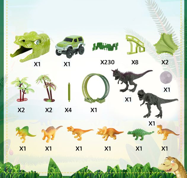 Mega Tor Wyścigowy Dinozaur Park Magic Track 260 elementów zdjęcie 3
