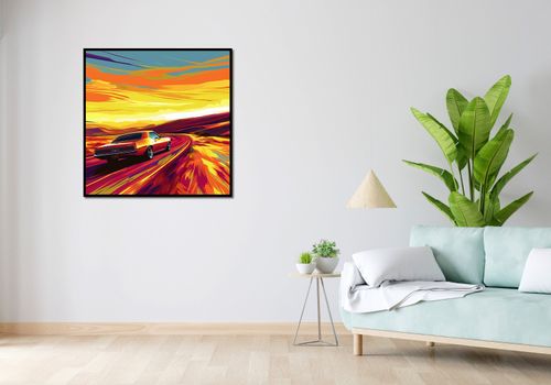 Plakat 90x90cm Pędź Przed Siebie na Arena.pl