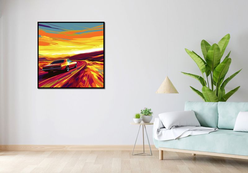 Plakat 90x90cm Pędź Przed Siebie zdjęcie 4