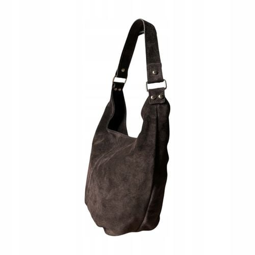 CZEKOLADOWA ZAMSZOWA TOREBKA WOREK BRĄZOWA TOREBKA ZAMSZ NATURALNY ZAMEK na Arena.pl