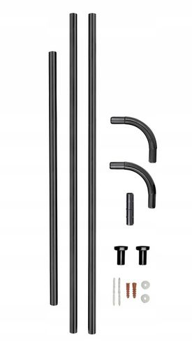 DRĄŻEK PRYSZNICOWY CZARNY NAROŻNY ALUMINIOWY WENKO na Arena.pl