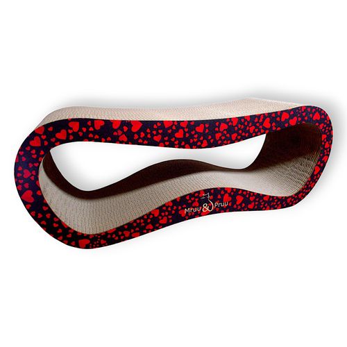 Drapak dla kota LEON | czarny w serca | 78x28x24 cm | MruuPruu na Arena.pl