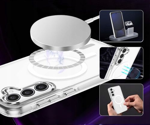 Etui Do SAMSUNG GALAXY S24 Fe +Szkło WZMACNIANE 360° do MAGSAFE CLEAR CASE na Arena.pl