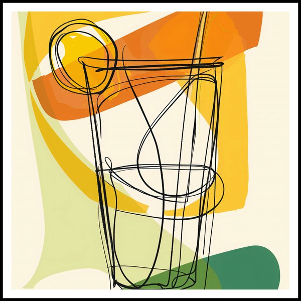 Plakat 100x100cm Koktajl Artystyczny zdjęcie 3
