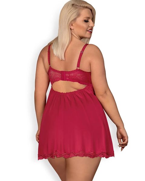 Rosalyne babydoll i stringi czerwone - przełamanie barier Obsessive S/M zdjęcie 4