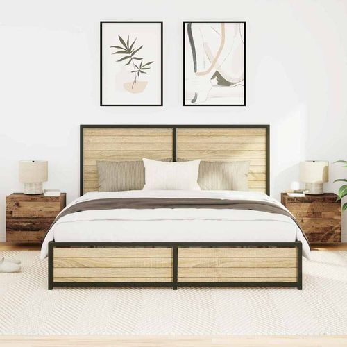 Ścienny stolik nocny with 2 pcs Stare drewno 50 x 39 x 41 cm na Arena.pl