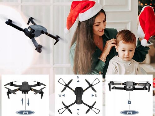 DRON TURBO 2x DWIE KAMERY FULL HD PODGLĄD WIFI POWRÓT FUTERAŁ AKUMULATOR na Arena.pl