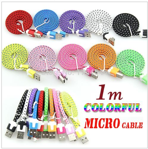 Kabel micro USB Ładowarka Nylon 1m Plecionka na Arena.pl