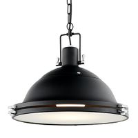 Industrialna LAMPA wisząca NAUTILIUS L 10269106 Kaspa metalowa OPRAWA okrągły ZWIS na łańcuchu czarny