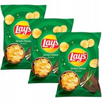 Lay's Green Onion Chipsy zielona cebulka 3x 130g