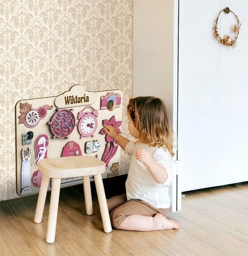 Tablica Manipulacyjna Sensoryczna Montessori + GRATIS Imię na Arena.pl