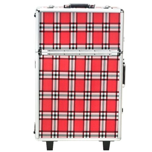 KUFER KOSMETYCZNY S-015 RED GRID na Arena.pl