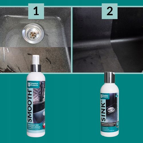 Zestaw impregnat do zlewu granitowego SINK + płyn do czyszczenia zlewu na Arena.pl