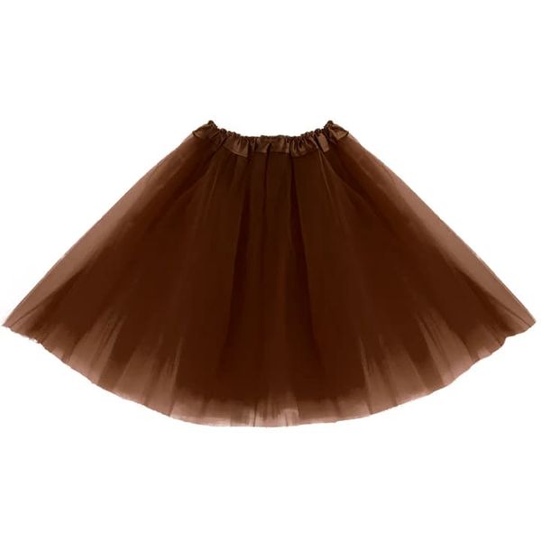 Spódniczka tiulowa brązowa 40cm zdjęcie 1