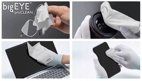 bigEYE proCLEAN ŚCIERECZKI DO OKULARÓW EKRANÓW Z MIKROFIBRY 12 SZTUK na Arena.pl