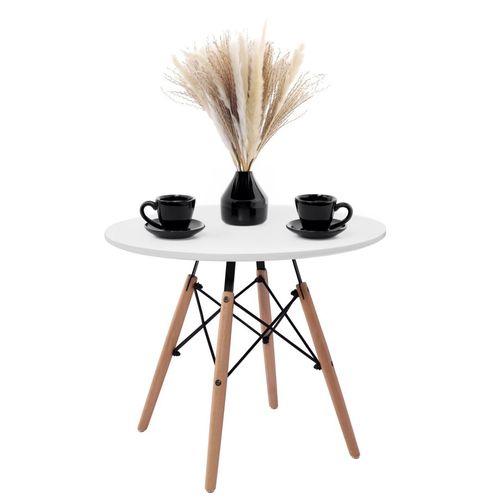 Stolik okrągły PARIS DTW 60 cm biały na Arena.pl