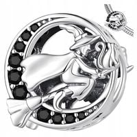 CHARMS CZAROWNICA KOT srebro 925 wiedźma zołza srebrny koralik beads charms