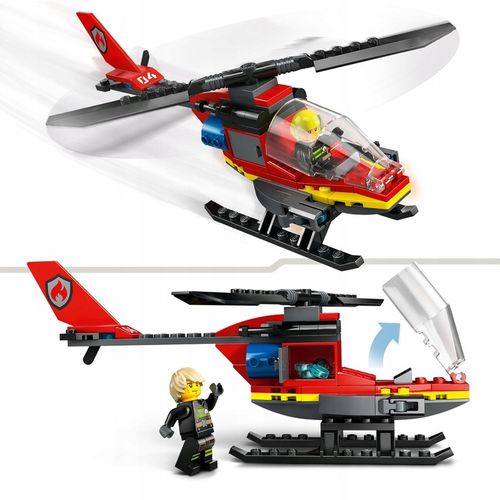 LEGO City Straż Pożarna 60411 Strażacki Helikopter Ratunkowy Armatki Wodne na Arena.pl