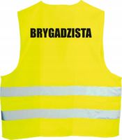 KAMIZELKA ODBLASKOWA z nadrukiem BRYGADZISTA