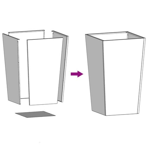 Donice ogrodowe, 2 szt., białe, 45x45x75 cm, stalowe na Arena.pl