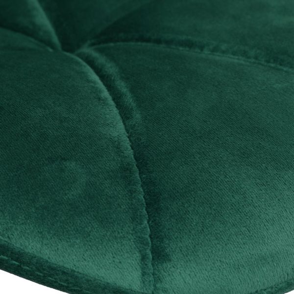 Hoker barowy GORDON chromowane ciemnozielone Velvet zdjęcie 8