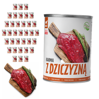 TufTuf mokra karma dla psa Dziczyzna puszka 36x400g Mielonka