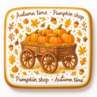 CIASTKO LUKROWANE VILLAGE AUTUMN NO.1 ROZ.S POZIOM JESIEŃ RĘCZNIE ROBIONE