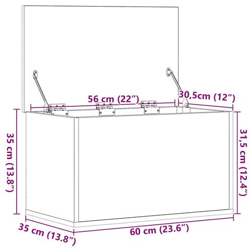Skrzynia do przechowywania Stare drewno 60 x 35 x 35 cm na Arena.pl