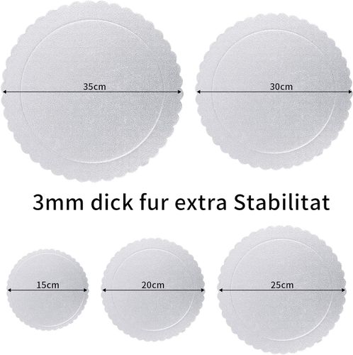 Podkładka Papierowa pod Tort Ciasto Srebrna 5 Szt na Arena.pl