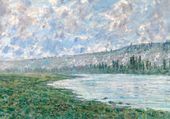 Plakat 100x70cm The Seine at Vétheuil, Monet Vintage do Salonu