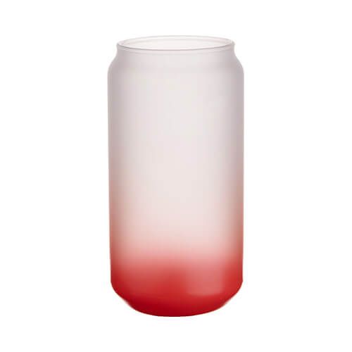 Szklanka 550 ml szroniona do sublimacji - czerwony gradient zdjęcie 1