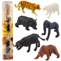 Zestaw Mini Figurki Dzikie Zwierzęta Afryki Zebra Lew Żyrafa 6-8cm 6szt