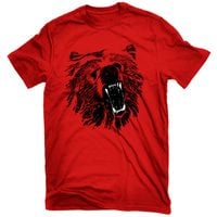 KOSZULKA Z NADRUKIEM BEAST MODE, CZERWONA, ROZ. S
