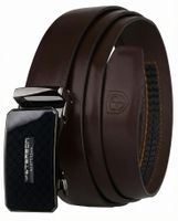 peterson pasek skórzany automatyczny 135 cm ciemny brąz
