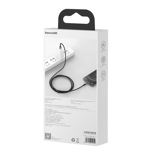 kabel usb do lightning baseus tungsten gold, 2.4a, 2m (czarny) na Arena.pl