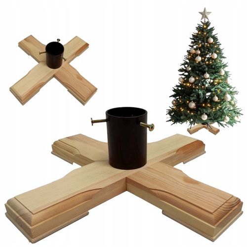 STOJAK CHOINKOWY PODSTAWKA POD CHOINKĘ STABILNY DREWNIANY SKŁADANY na Arena.pl