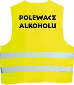 KAMIZELKA ODBLASKOWA z nadrukiem POLEWACZ ALKOHOLU