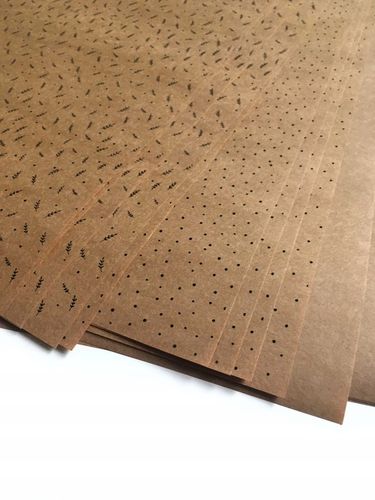 ZESTAW DO PAKOWANIA EKO papier pakowy sznurek juta tagi wzór listki kropki na Arena.pl