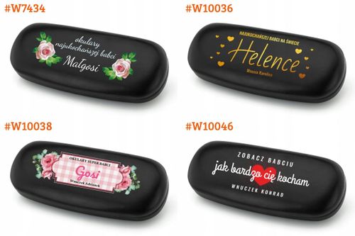 Czarne etui z kolorowym nadrukiem imienia dla babci dziadka wybór wzorów na Arena.pl