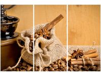 60 90CM OBRAZ 3 ELEM AROMATYCZNA KAWA DRUK PŁÓTNO RAMA