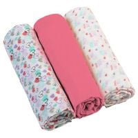 BABYONO PIELUSZKI MUŚLINOWE 100% BAWEŁNA 70x70cm 3szt 348/02
