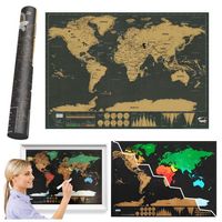 Mapa świata zdrapka w tubie na prezent dekoracyjna duża