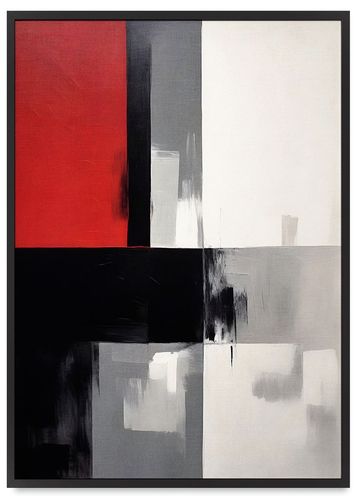 Plakat abstrakcja obraz w ramce 21x30 cm w czarnej ramie na Arena.pl