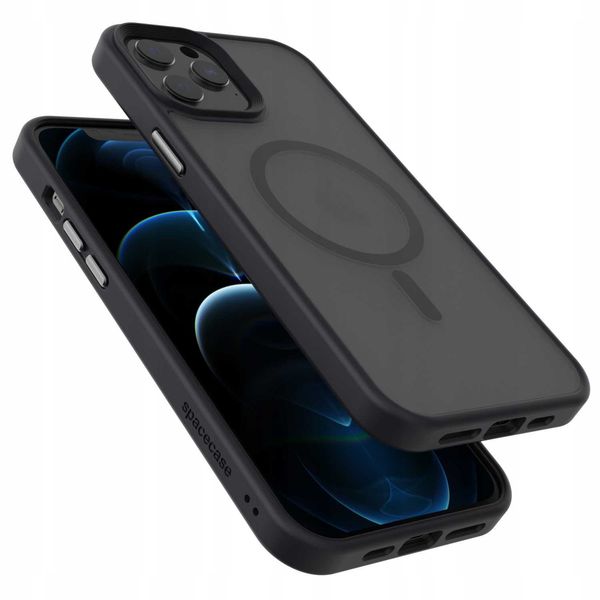 Spacecase Hybrid Mag Iphone 12 Pro Max Black zdjęcie 2