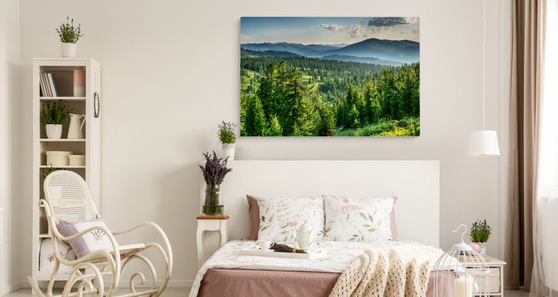 Obraz Do Jadalni KRAJOBRAZ Las Natura Mgła Góry Efekt 3D 100cm x 70cm zdjęcie 8