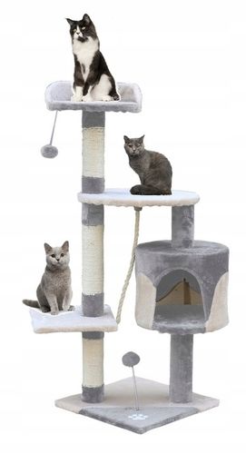 Drapak Dla Kota Kociaków Wieża Drzewko Legowisko Domek 5 Poziomów 112 cm na Arena.pl